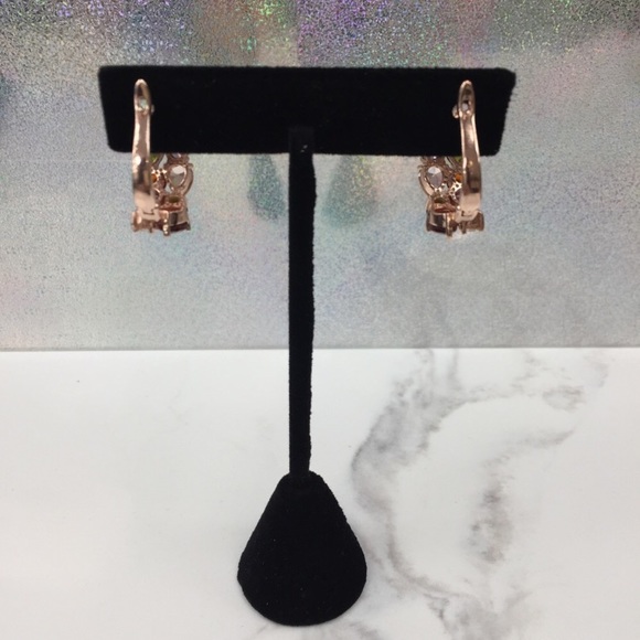 Dainty Rose Gold Tone Earrings and Ring Set - Picture 5 of 7